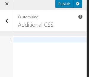 additional CSS settings