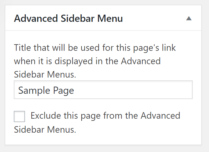 exclude pages feature